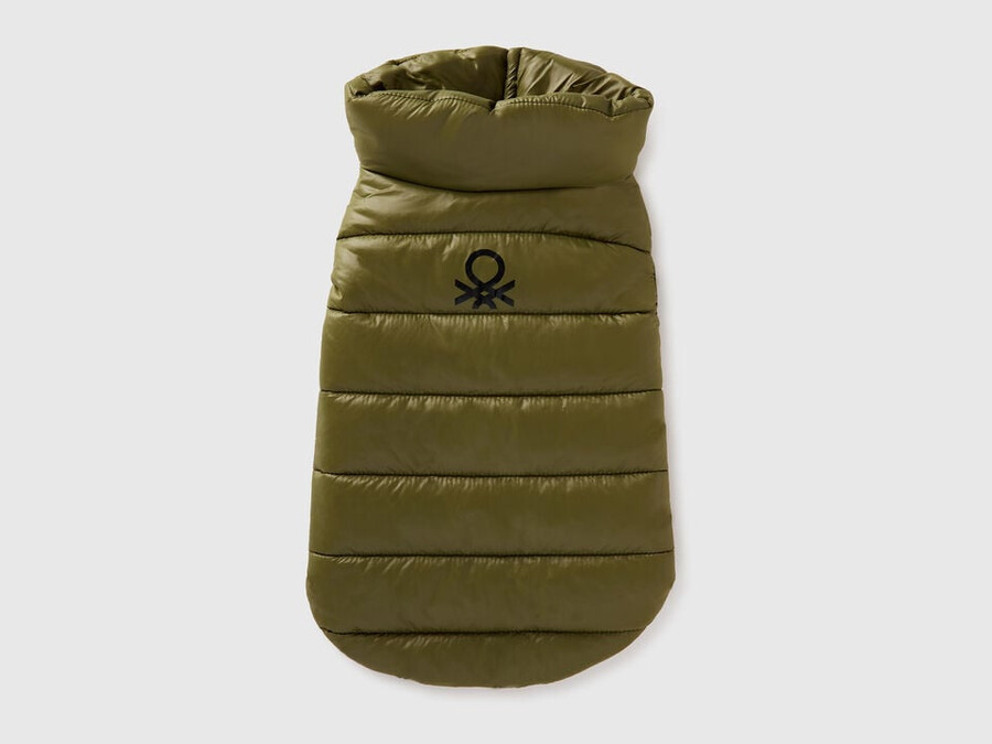 chaqueta acolchada verde para perros