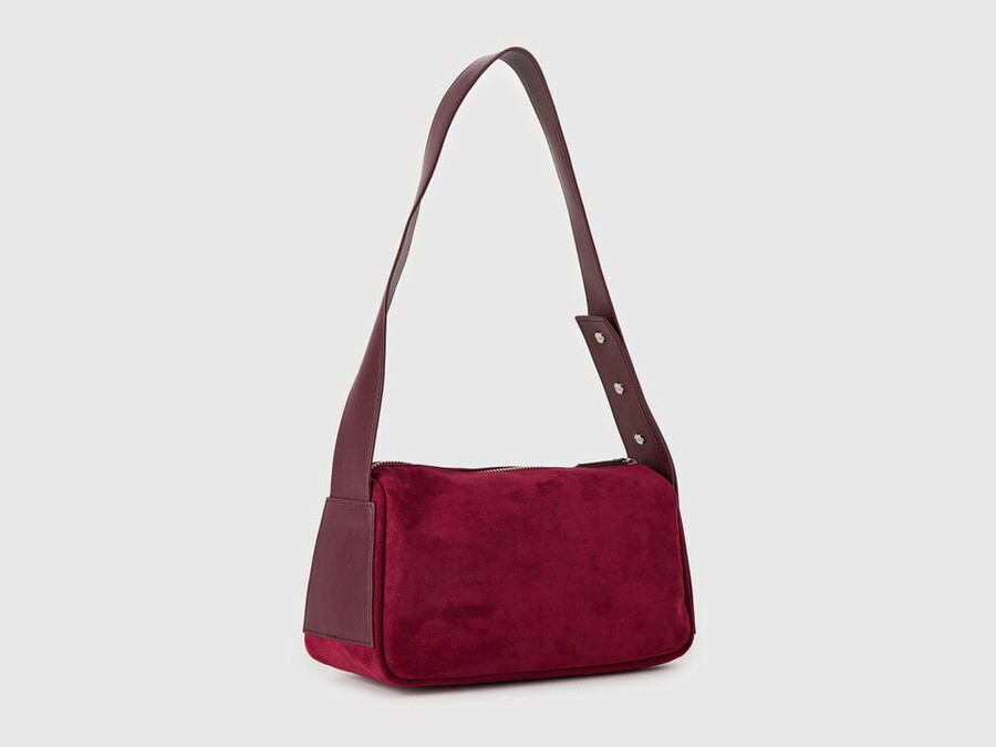 bolso de hombro con efecto ante