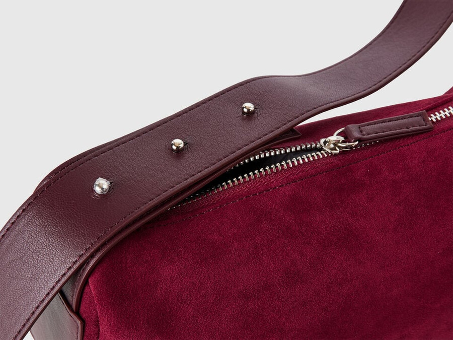 bolso de hombro con efecto ante