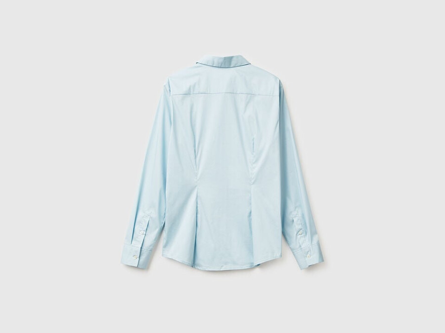 camisa en mezcla de algodón elástico