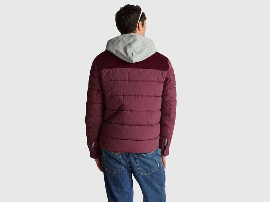 chaqueta de pana y nailon