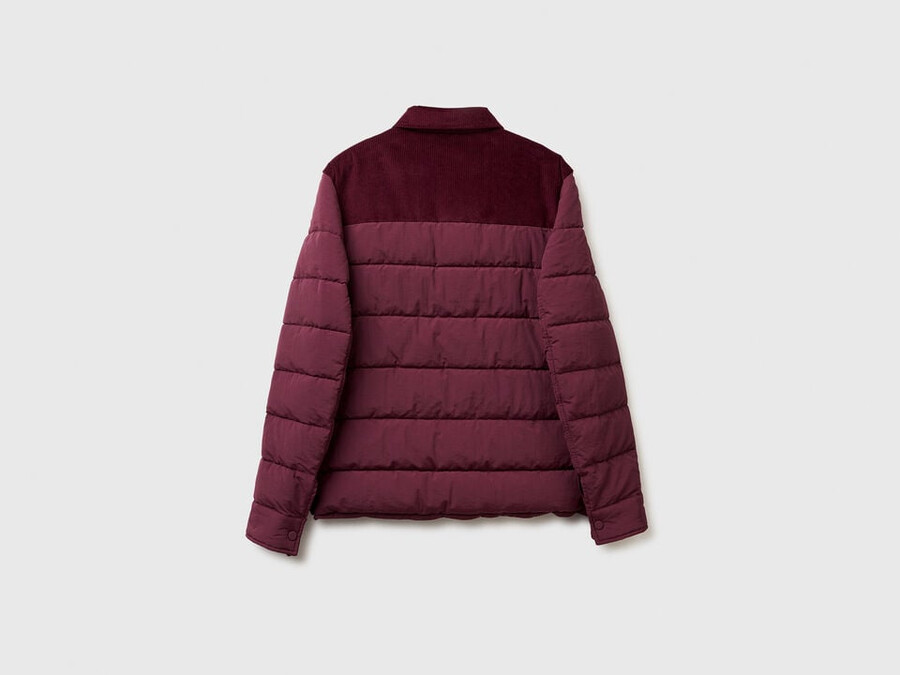 chaqueta de pana y nailon