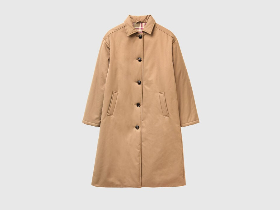 chaqueta larga con acolchado ligero