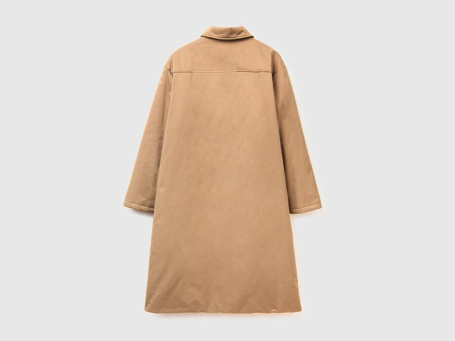 chaqueta larga con acolchado ligero