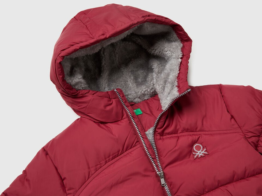 chaqueta acolchada con interior de peluche